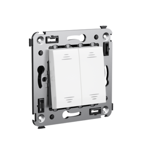 DKC  Avanti С/У Белый Облако  Выключатель 2-клавишный , 4400104