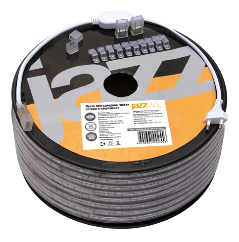 Светодиодная лента Jazzway IP68  220V  4.8Вт/м  зеленый  MVS-2835/60- G (1уп.-100м) (зеленый без аксессуаров)
