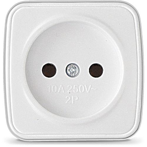 Союз  Электра  Белый Розетка 1-местная ОП 10А 220В 0011