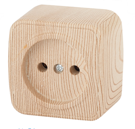 ЭРА Intro  Polo  Сосна  Розетка 2P, 16A-250В, открытая установка Б0036107