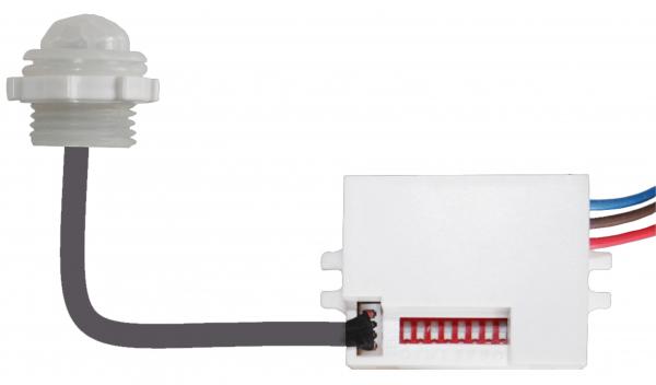 Датчик движения MD 021  ЭРА Датчик движения  скрытый  800Вт, 5сек/8мин, 6м, 10/2000лк, 120(сбоку)+36