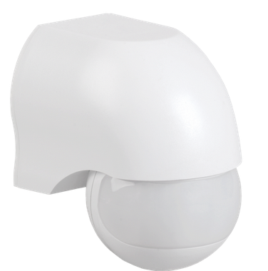 Датчик движения IEK ДД 010 белый, максимальная нагрузка 1100Вт, угол обзора 180 градусов, дальность 10м, IP44