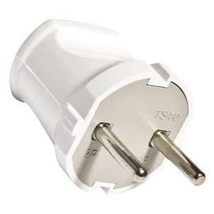 TDM Вилка без заземляющих контактов Белый 6А 250В SQ1806-0001