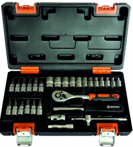 Набор инструментов 29 предметов 1/4",  CrV, пластиковый кейс // Вихрь